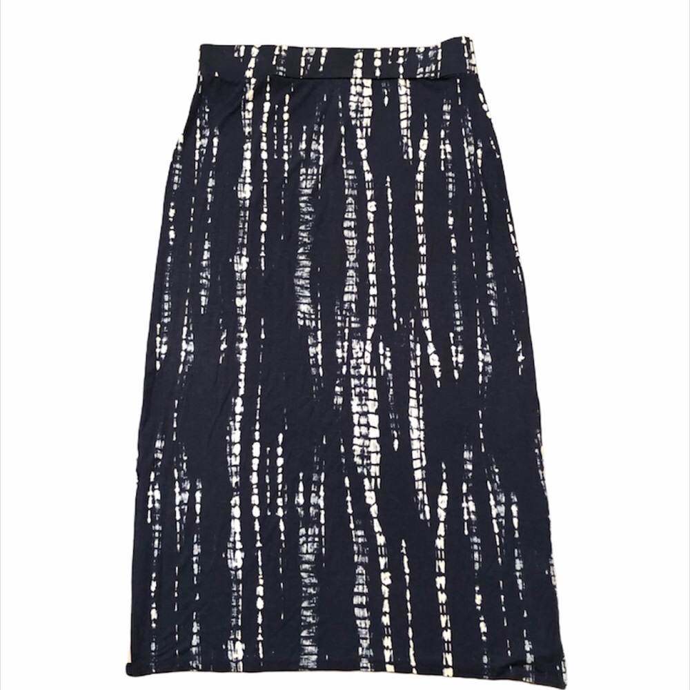 a.n.a Navy Tie Dye Stretch Maxi Skirt XL